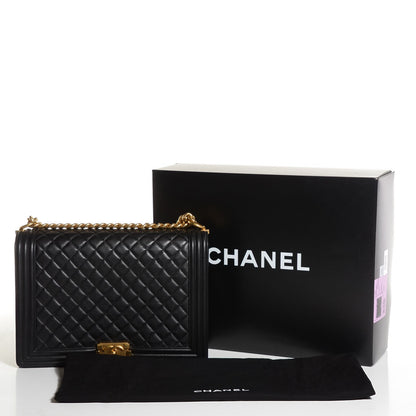 Chanel Calfskin Quilted Large Boy Flap Black 8 of 8