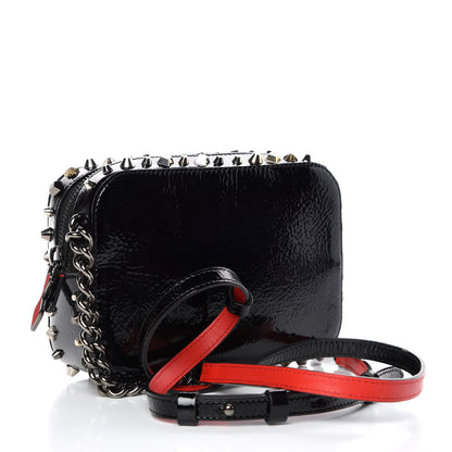 Christian Louboutin Vintage Trashmix Patent Spikes Mini Rubylou Crossbody Black 3 of 11