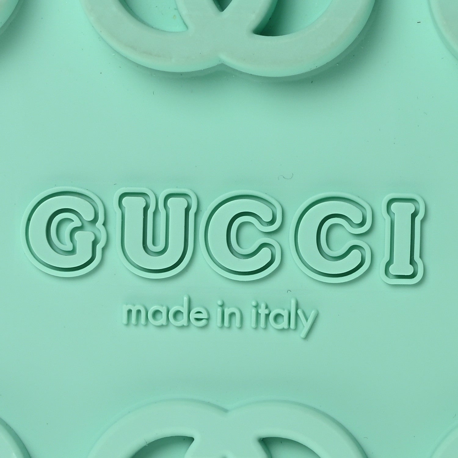 Gucci Soft Rubber Horsebit Womens Slingback Sandals 37 Teal Cyan 7 of 8