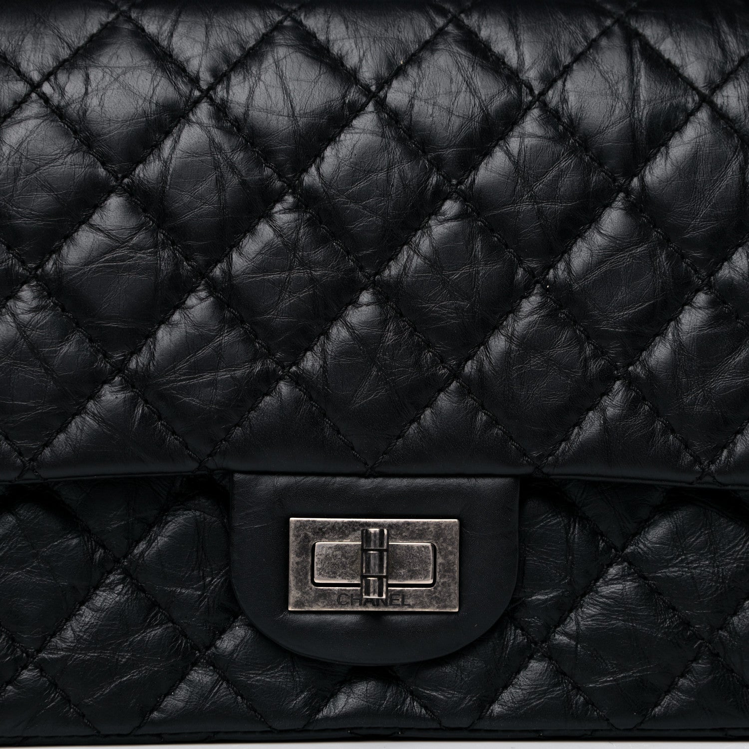 Chanel Aged Calfskin Quilted 2.55 Reissue 225 Flap Black 7 of 16