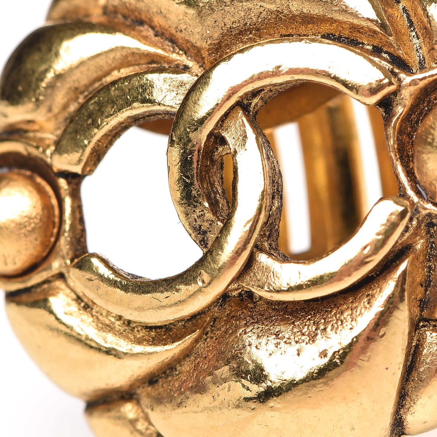 Chanel CC Clip On Earrings Gold 6 of 6