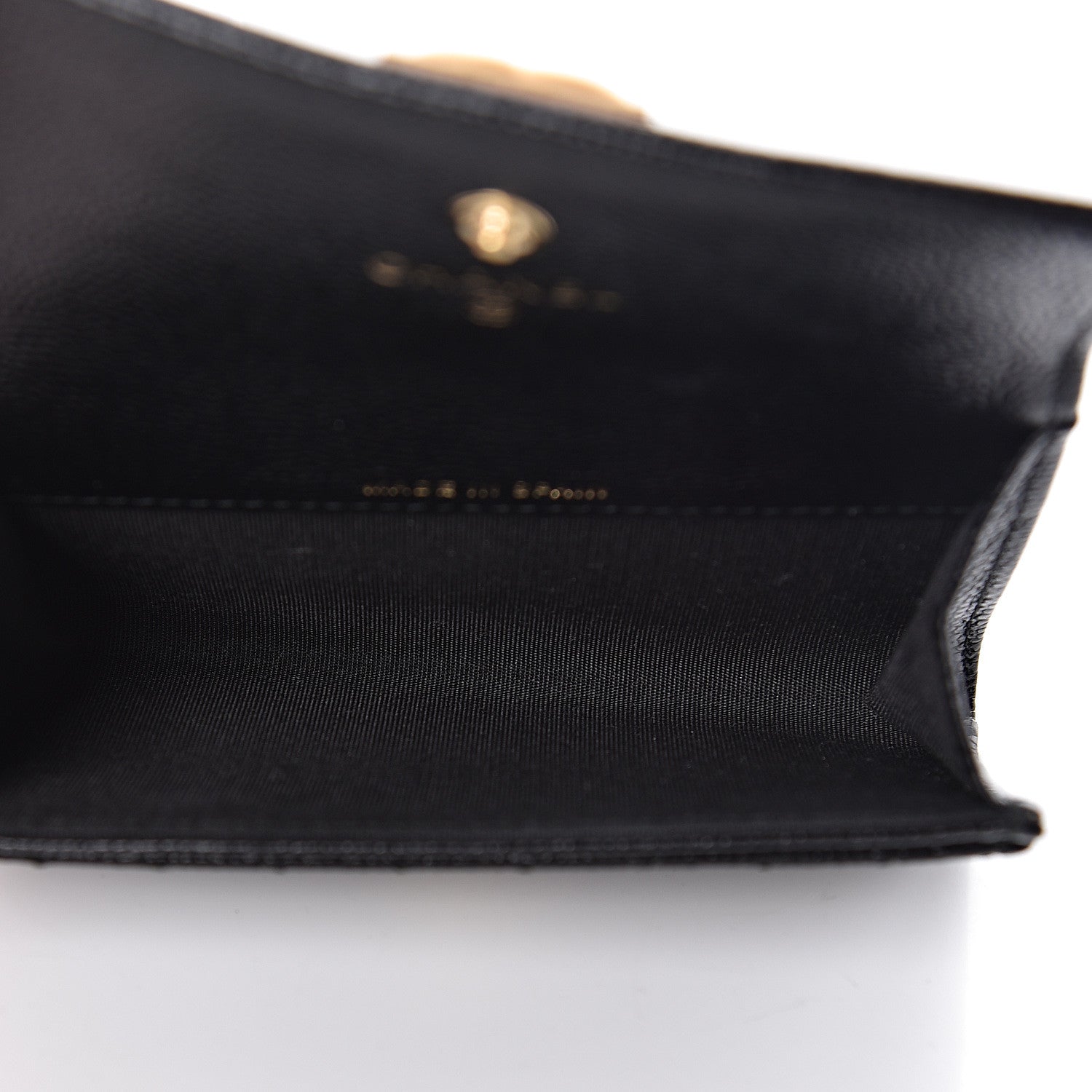 Chanel Caviar Chevron Quilted Boy Flap Card Holder Black 5 of 10