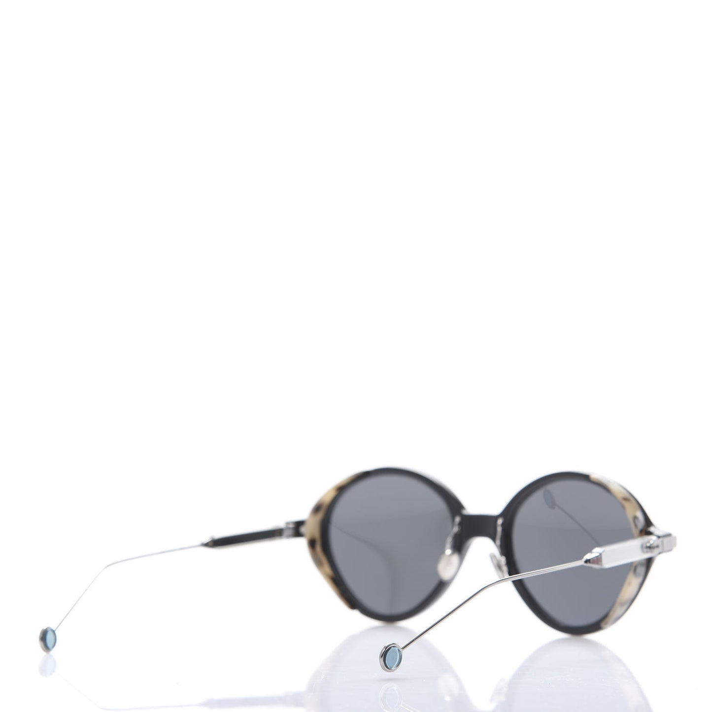 Acetate Umbrage Round Sunglasses Tortoise Black
