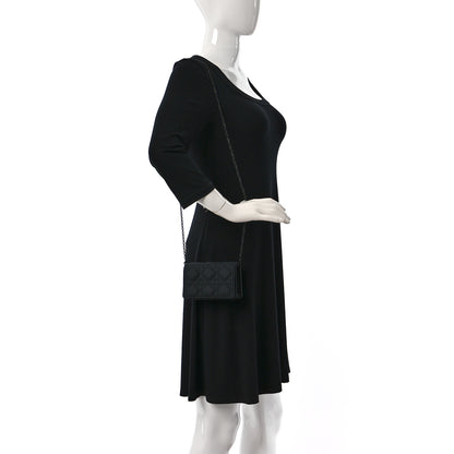 Christian Dior Ultra Matte Calfskin Cannage Mini Waist Pouch on Chain Black 2 of 9