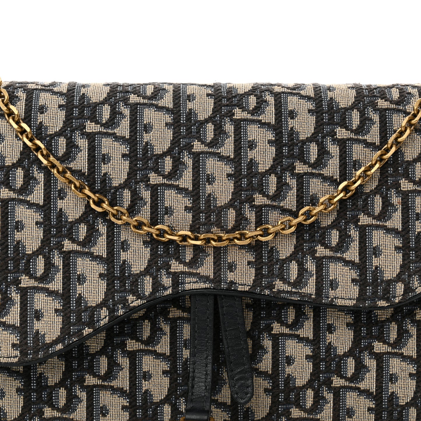 Oblique Saddle Chain Pouch Blue