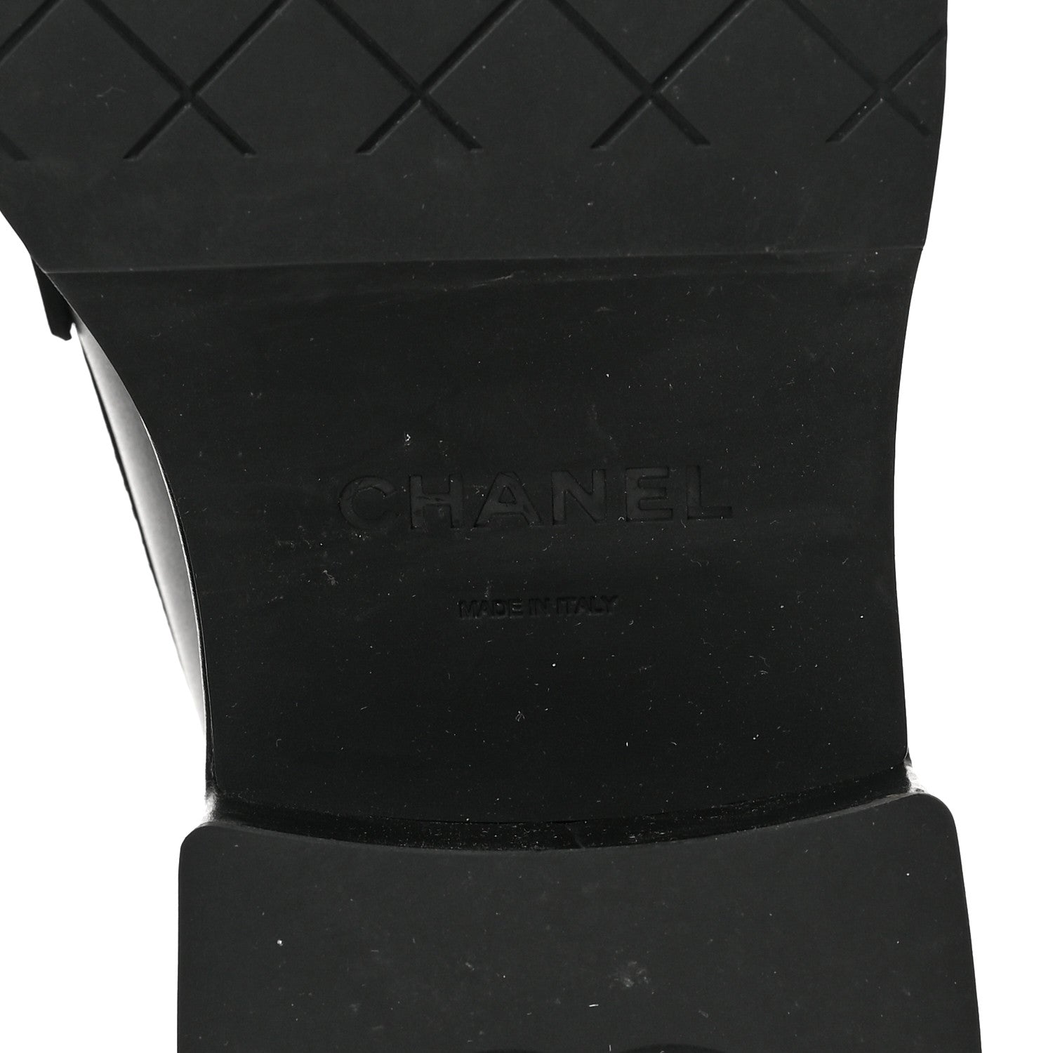 Chanel Calfskin CC Platform Loafers 38 Black 5 of 8