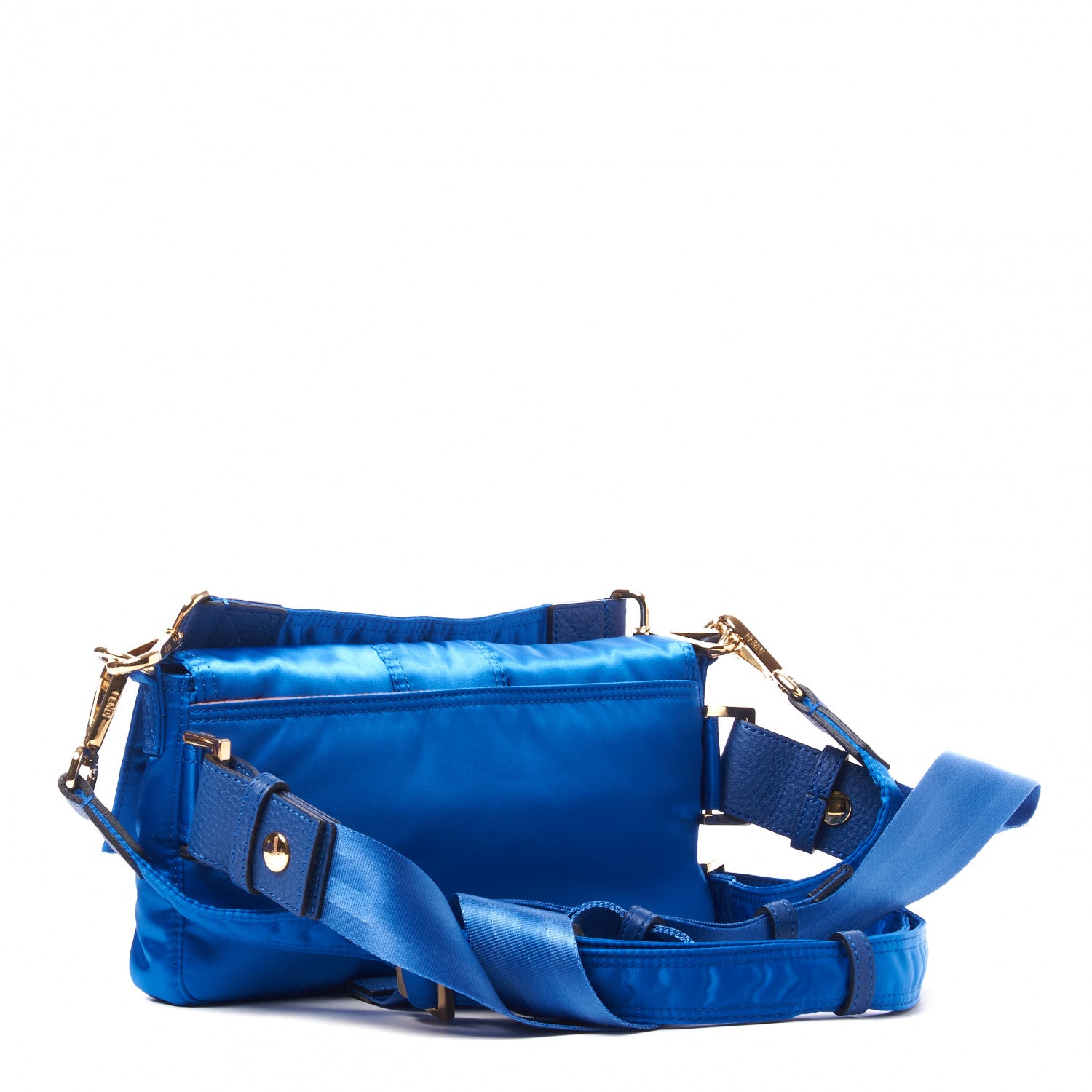 Fendi X PORTER Nylon Regular Belt Baguette Bag Blu 2 of 9