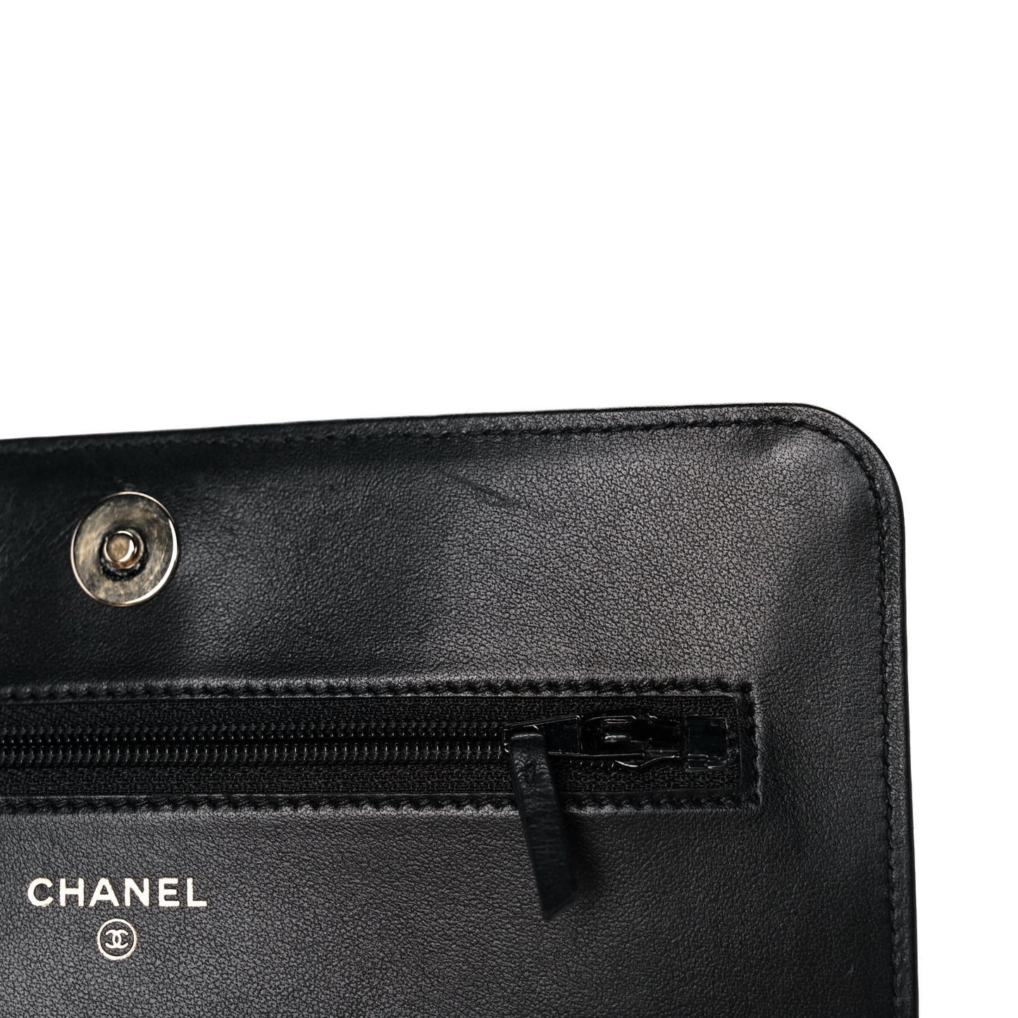 Caviar Quilted Vintage Mademoiselle Wallet On Chain WOC Black
