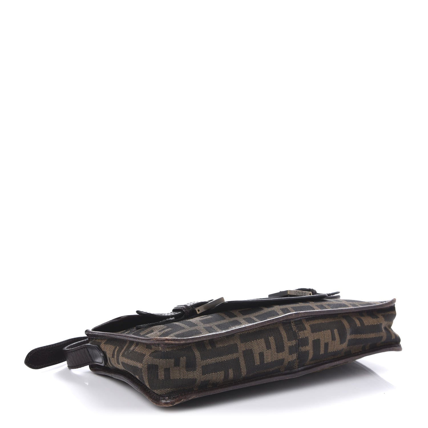 Fendi Zucca Calfskin Shoulder Bag Tobacco 4 of 12