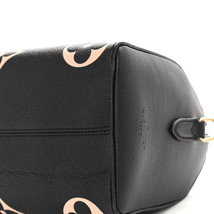 Louis Vuitton Empreinte Monogram Giant Speedy Bandouliere 25 Black Beige 9 of 10