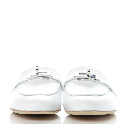 Hermes Calfskin Oz Mules 35 White 2 of 11