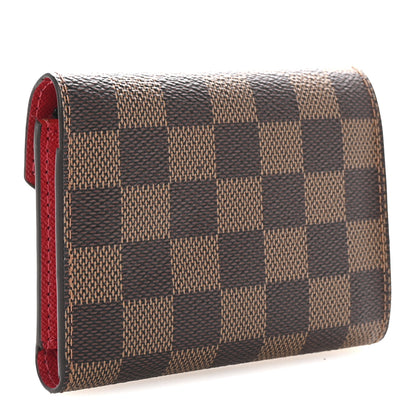 Louis Vuitton Damier Ebene Victorine Wallet Red 3 of 7