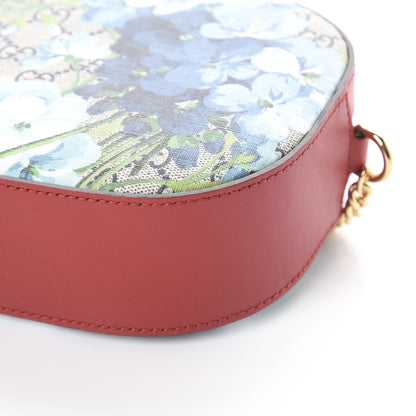 Gucci GG Supreme Monogram Blooms Mini Chain Shoulder Bag Beige Blue Navy Hibiscus Red 6 of 8