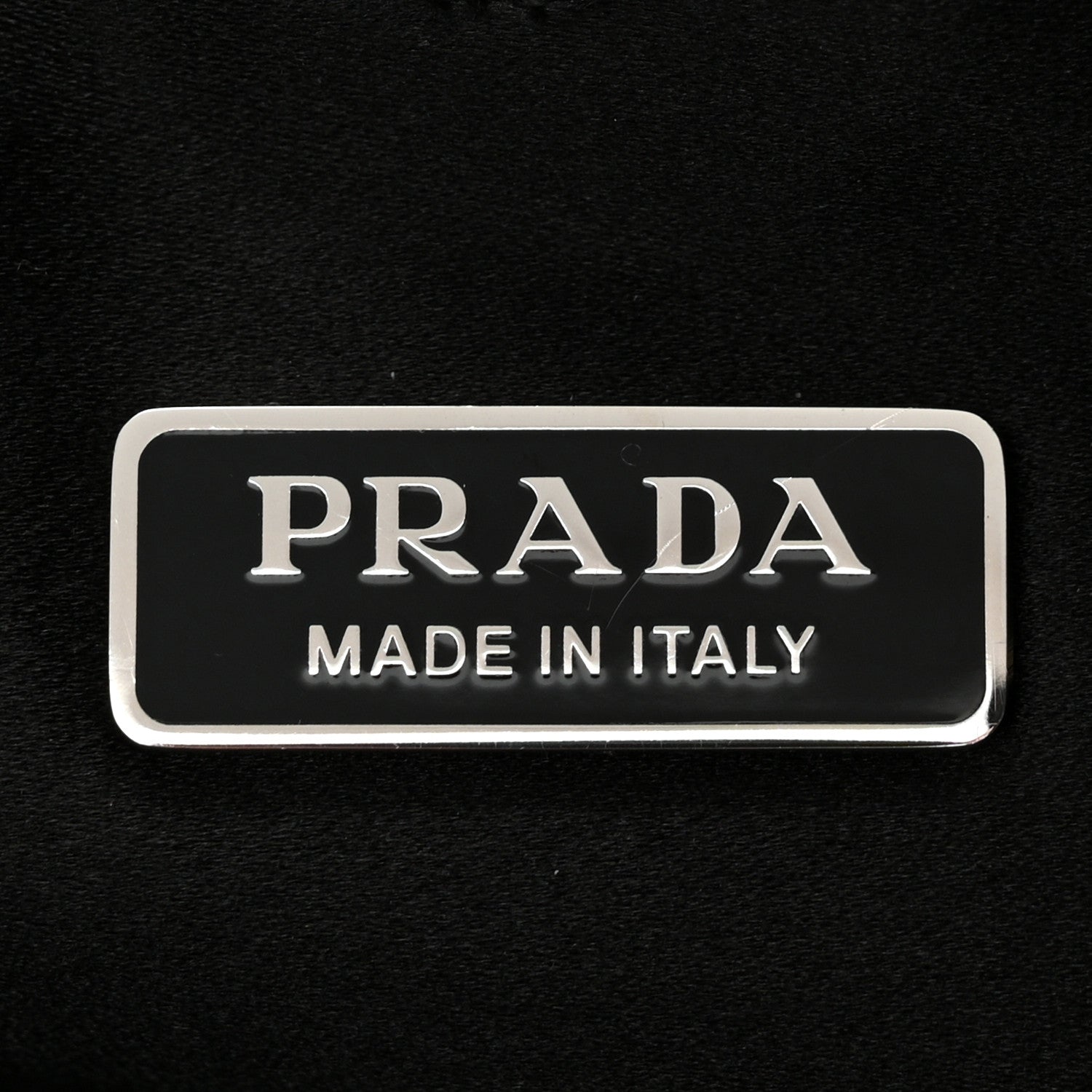 Prada Satin Crystal Metal Triangle Logo Chain Crossbody Handbag Cristal 5 of 9