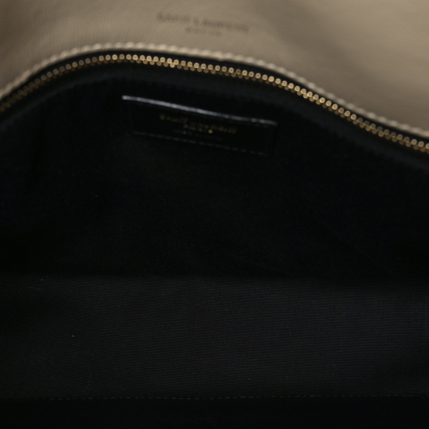 Suede Monogram Medium Niki Chain Satchel Light Beige