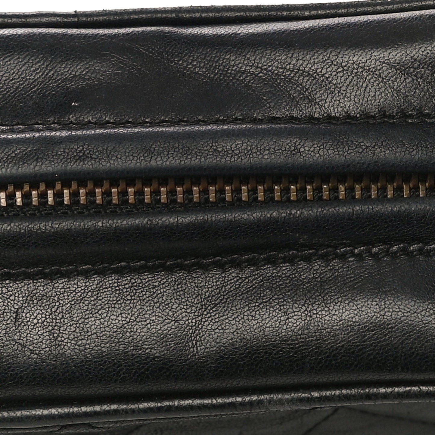 Lambskin Quilted Tassel Camera Case Black