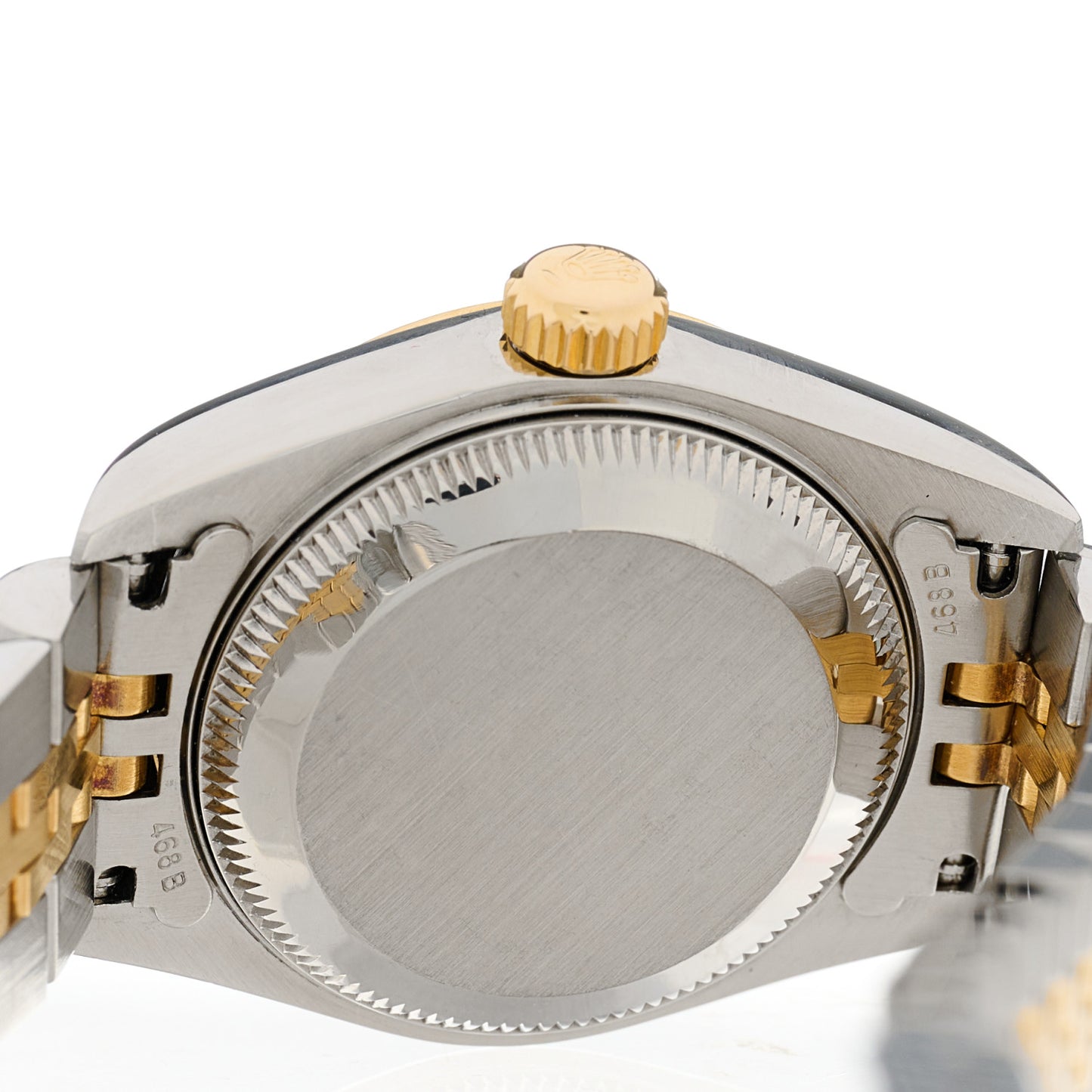 Stainless Steel 18K Yellow Gold 26mm Oyster Perpetual Datejust Watch White Pyramid Roman 79173