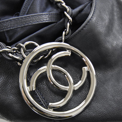 Chanel Leather Coco Cabas Navy Blue 11 of 11