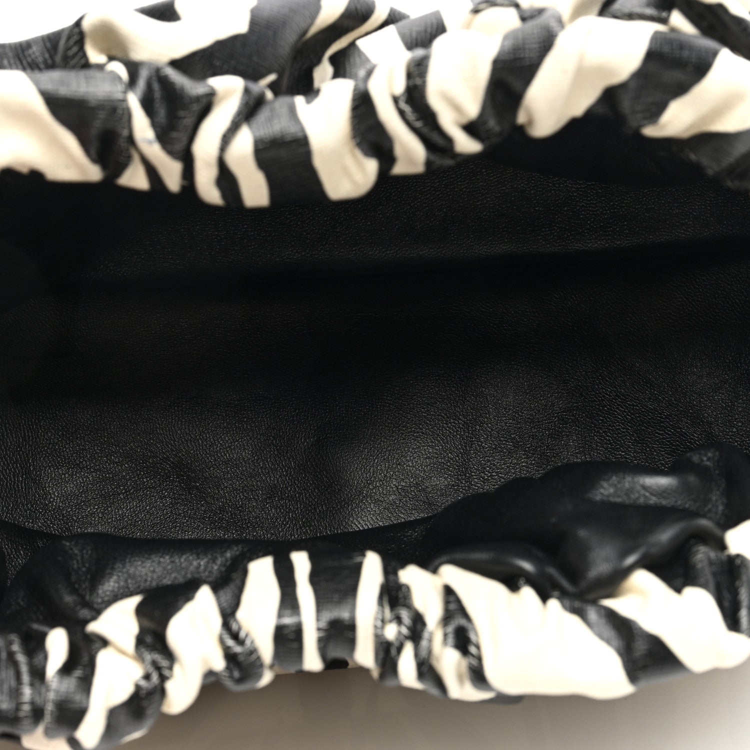 Mansur Gavriel Zebra Print Mini Cloud Clutch Black White 5 of 11