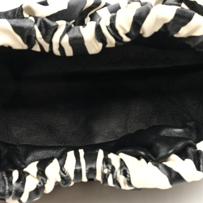Mansur Gavriel Zebra Print Mini Cloud Clutch Black White 5 of 11