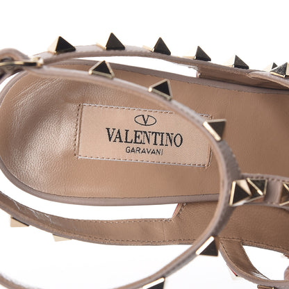 Valentino Garavani Calfskin Nappa Rockstud Ankle Strap 100mm Pumps 38 Orange Poudre 7 of 8