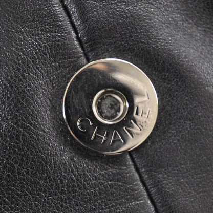 Chanel Lambskin Messenger Tote Black 9 of 10