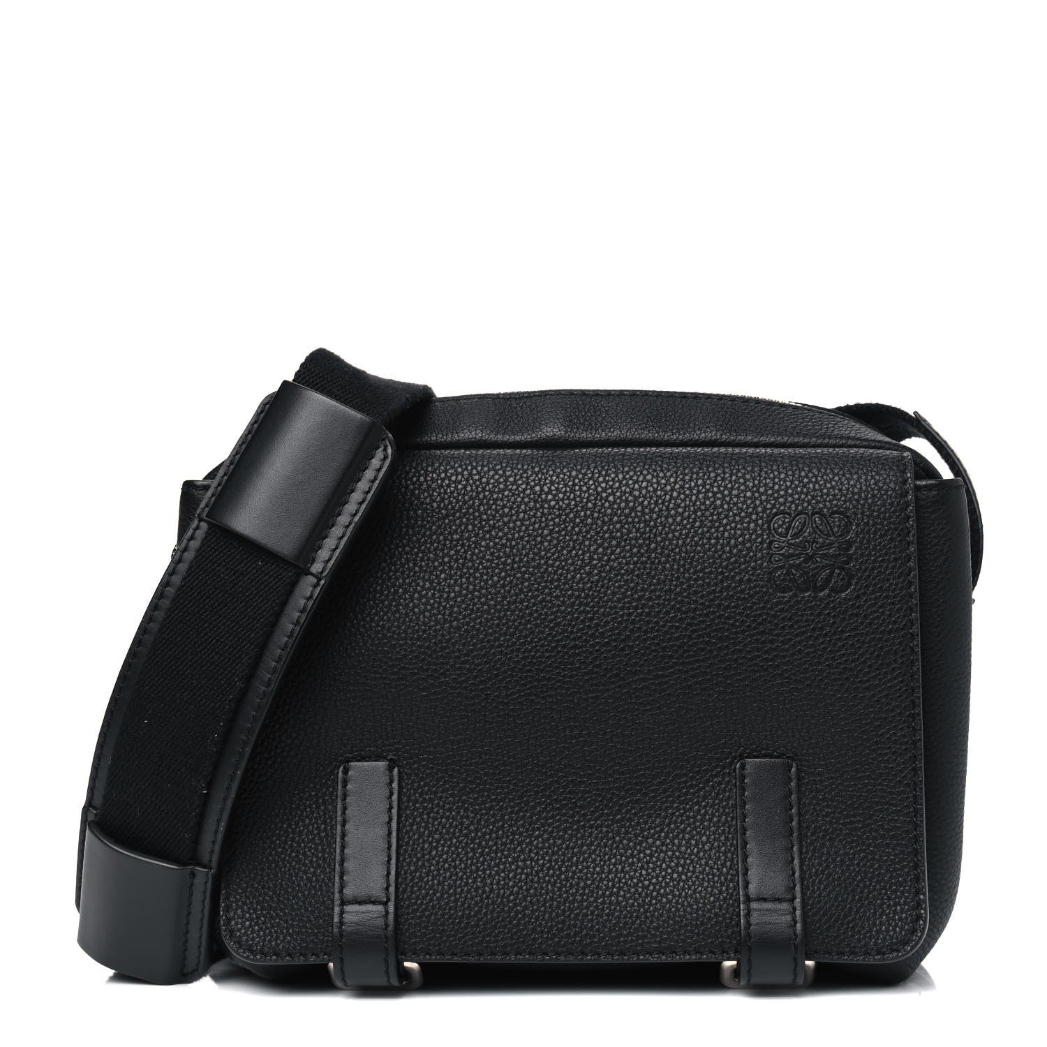 Loewe Soft Grained Calfskin XS Military Messenger Bag Black 1 of 4