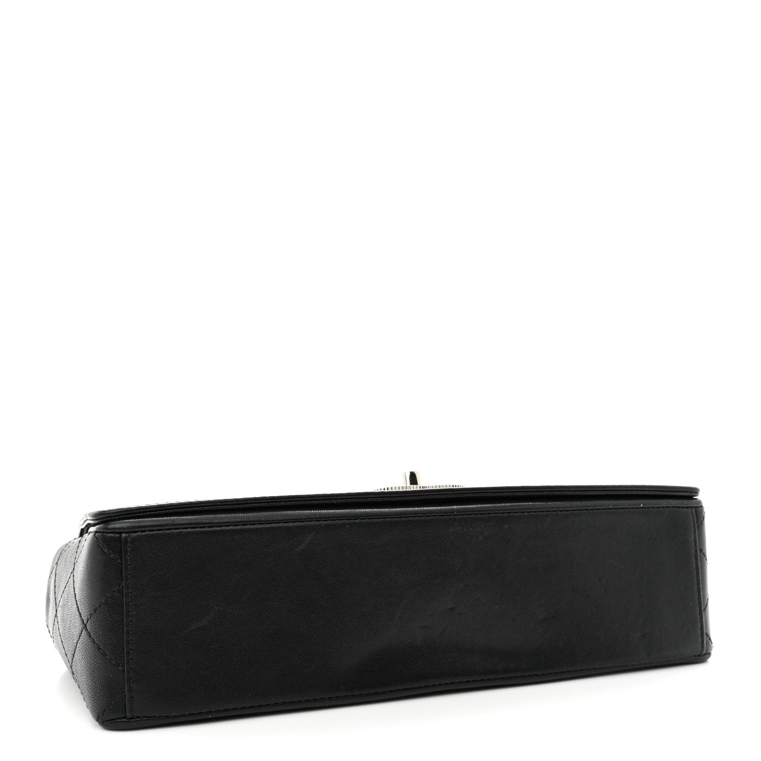 Chanel Sheepskin Quilted Vintage Mademoiselle Flap Black 4 of 12