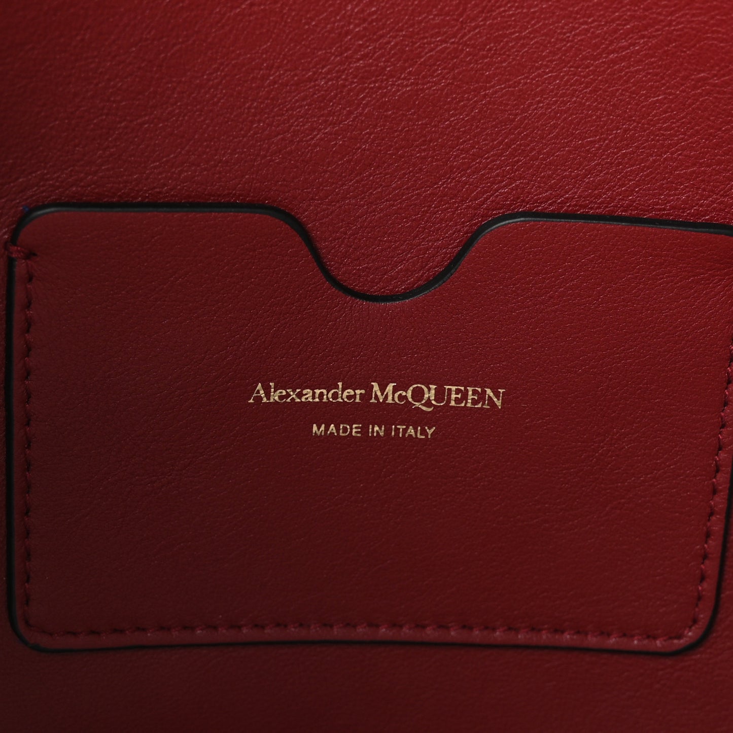 Calfskin Embossed Signature Shopper Black Red