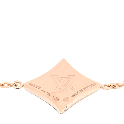 Louis Vuitton 18K Pink Gold Diamond Pink Mother of Pearl Color Blossom BB Star Bracelet 4 of 4