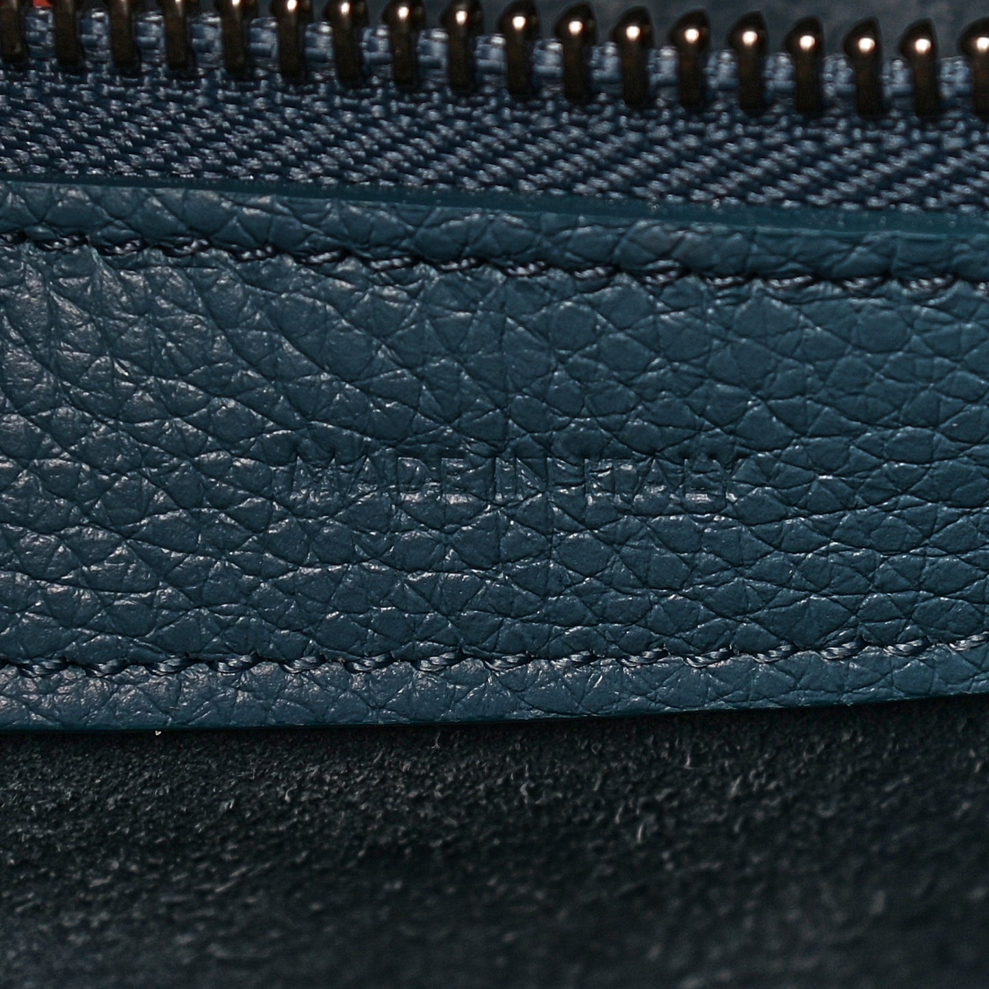 Drummed Calfskin Micro Luggage Celadon