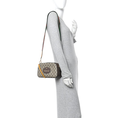 Gucci GG Supreme Monogram Web Neo Vintage Shoulder Bag Beige New Acero Crop 2 of 15