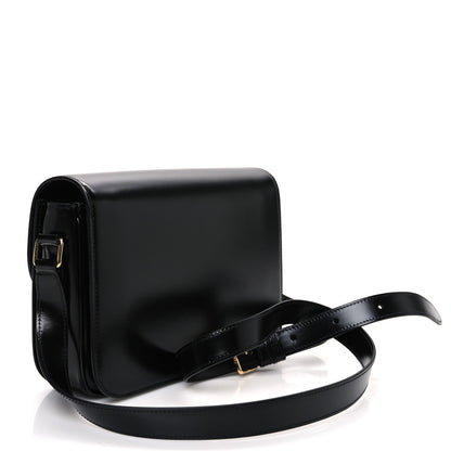 Celine Shiny Calfskin Medium Triomphe Black 3 of 10