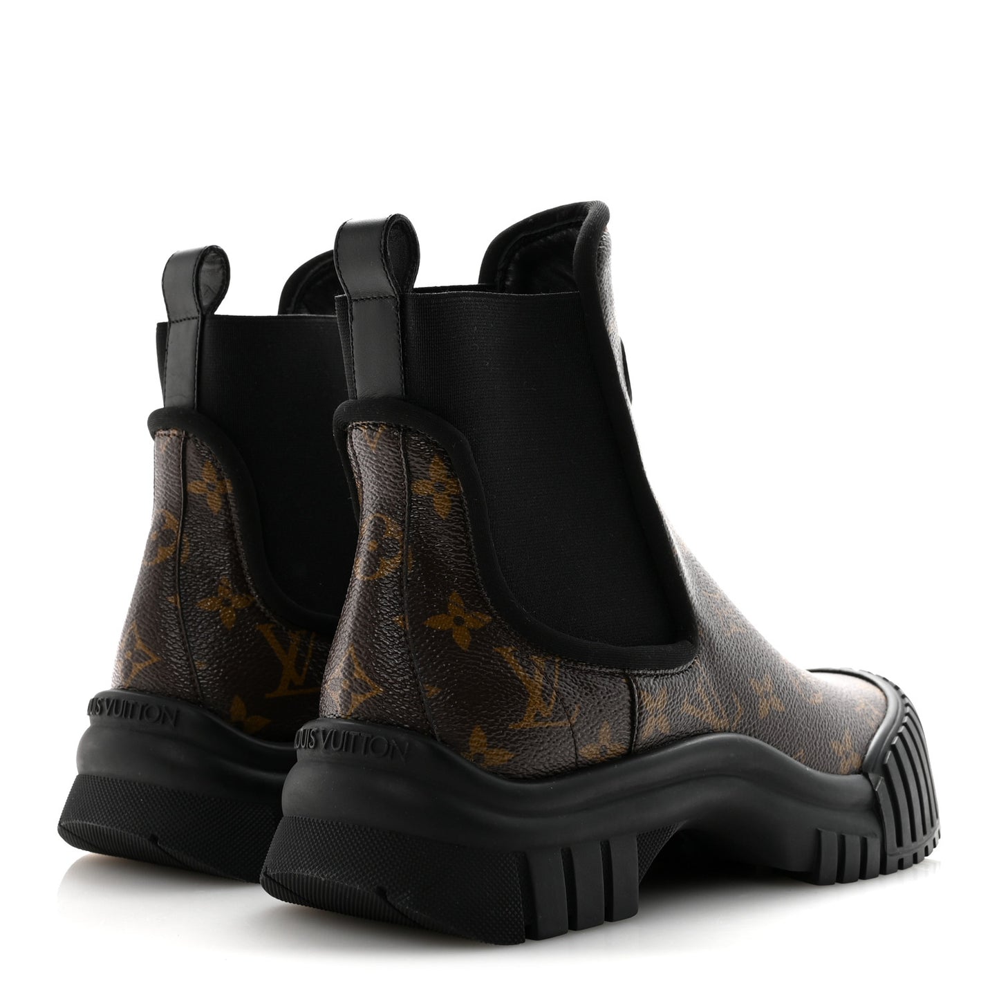 Patent Monogram Ruby Flat Ankle Boots 39 Black