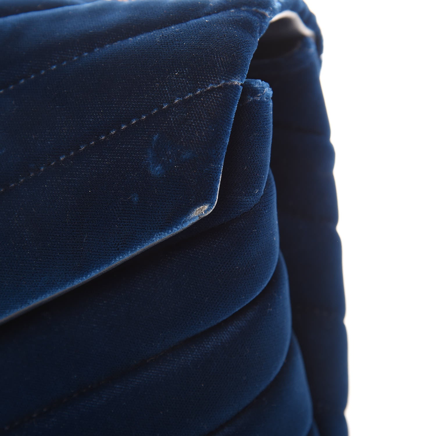 Saint Laurent Velvet Y Quilted Monogram Small Loulou Chain Satchel Medium Blue 9 of 17