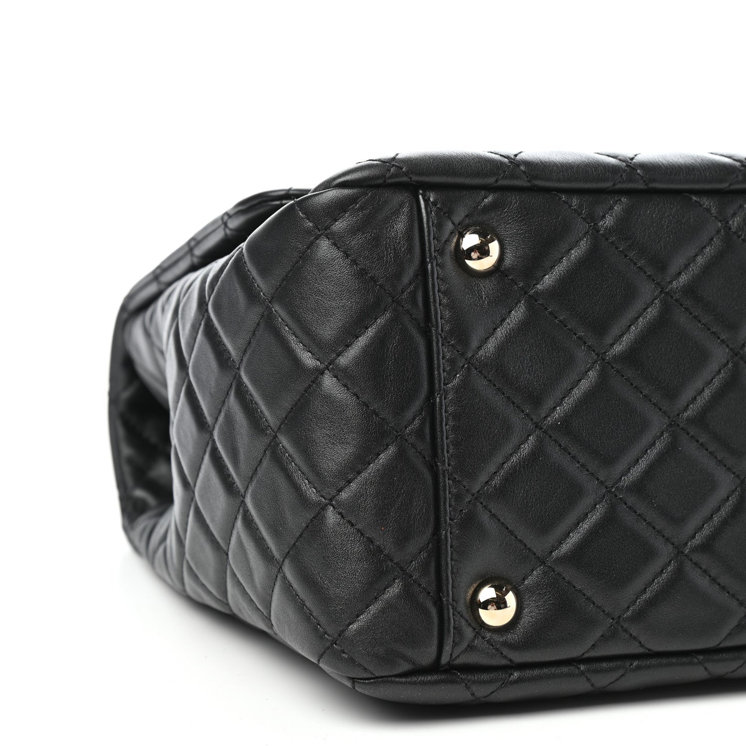 Chanel Metallized Calfskin Quilted XXL Travel Flap Bag Black 8 of 10
