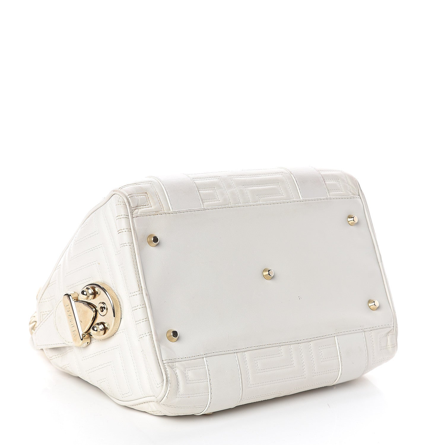 Versace Nappa Barocco Couture Snap Out Of It Bag White 3 of 7