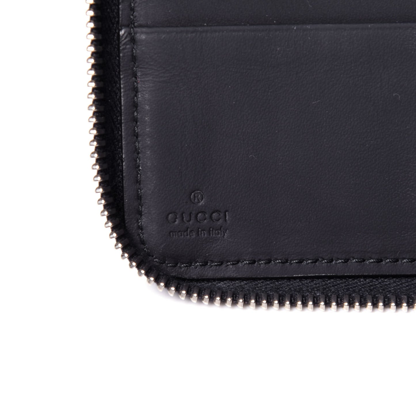 Guccissima Signature Web Zip Around Organizer Wallet Navy