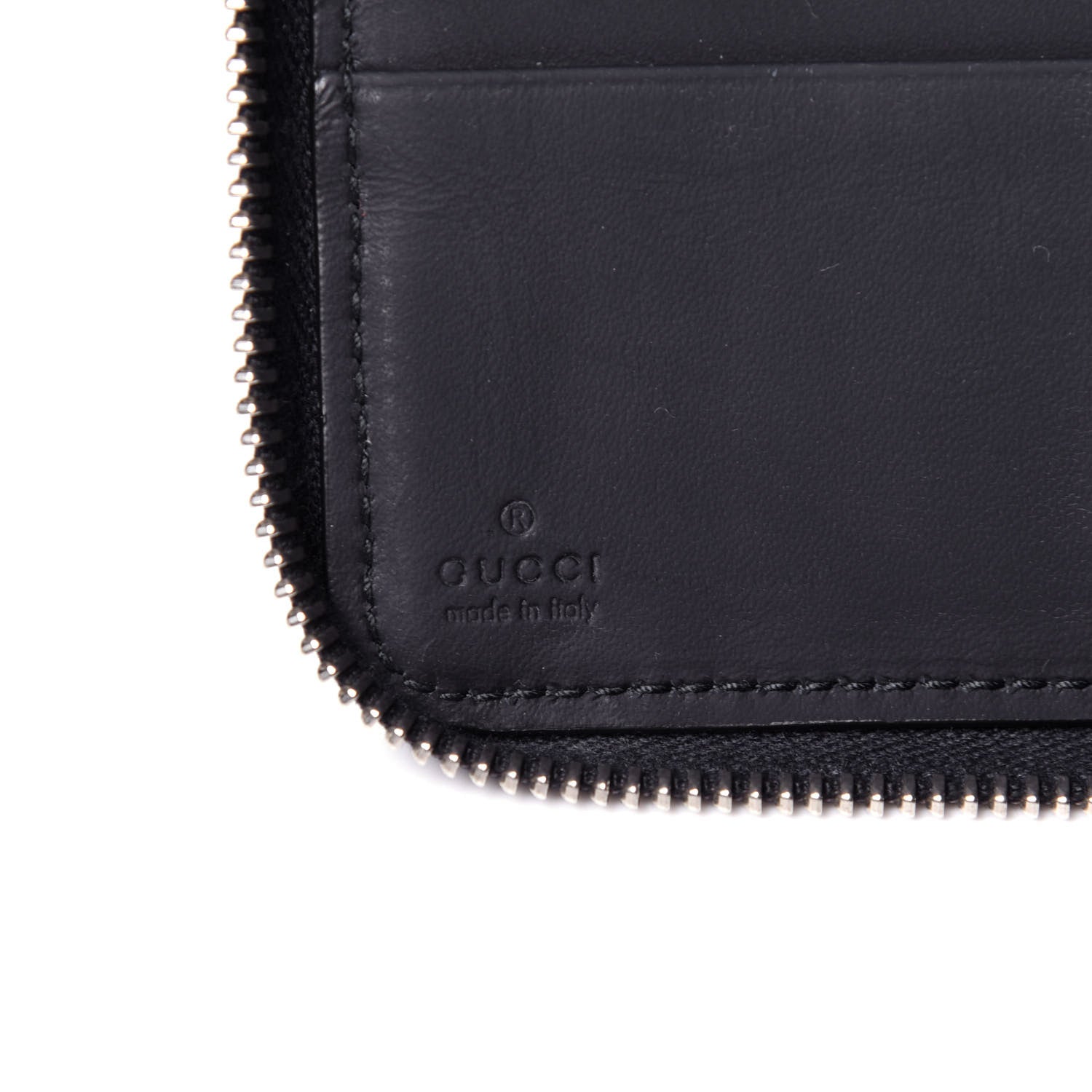 Gucci Guccissima Signature Web Zip Around Organizer Wallet Navy 7 of 12