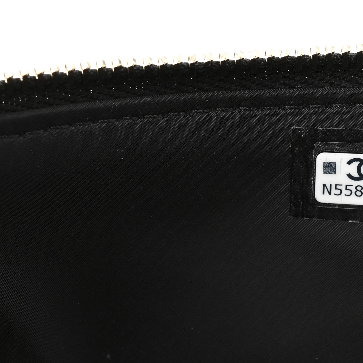 Chanel Velvet Effect Nylon Shiny Crumpled Calfskin Coco Neige Quilted Clutch With Chain Black 7 of 11