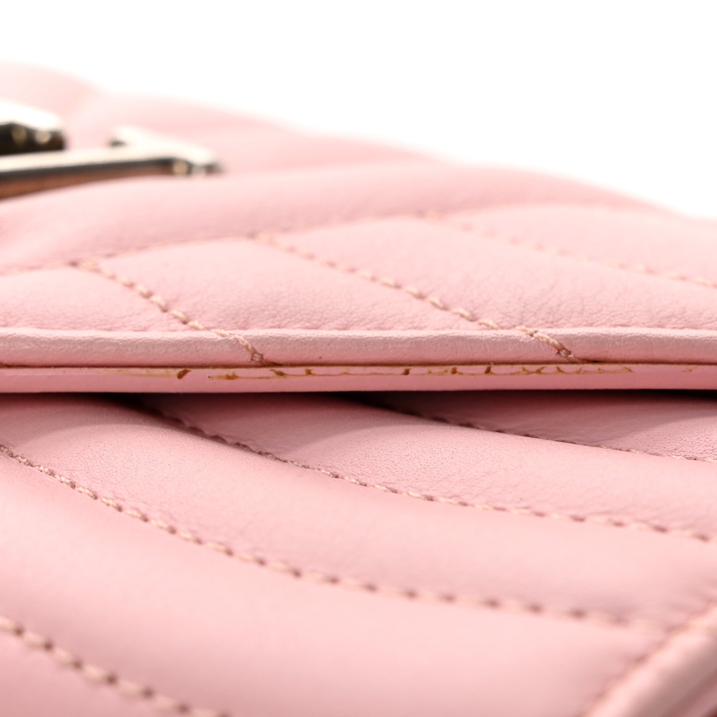 Calfskin New Wave Long Wallet Smoothie Pink