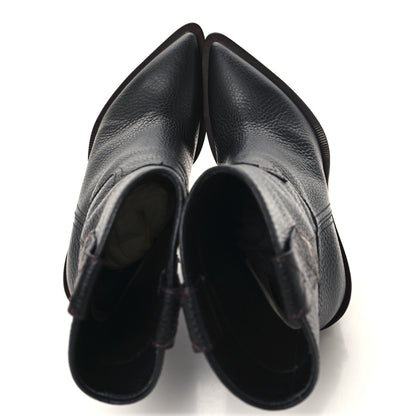Fendi Grained Calfskin Cutwalk Ankle Boots 37.5 Black 2 of 8