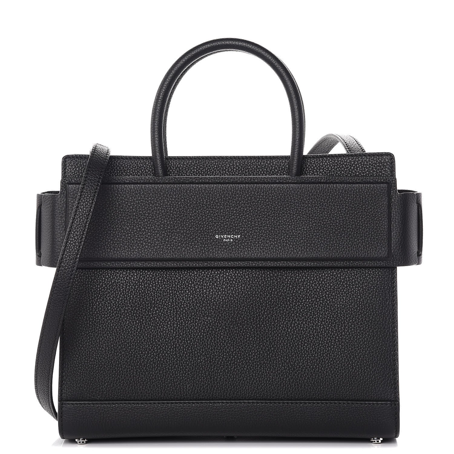 Givenchy Grained Calfskin Small Horizon Satchel Black 1 of 7