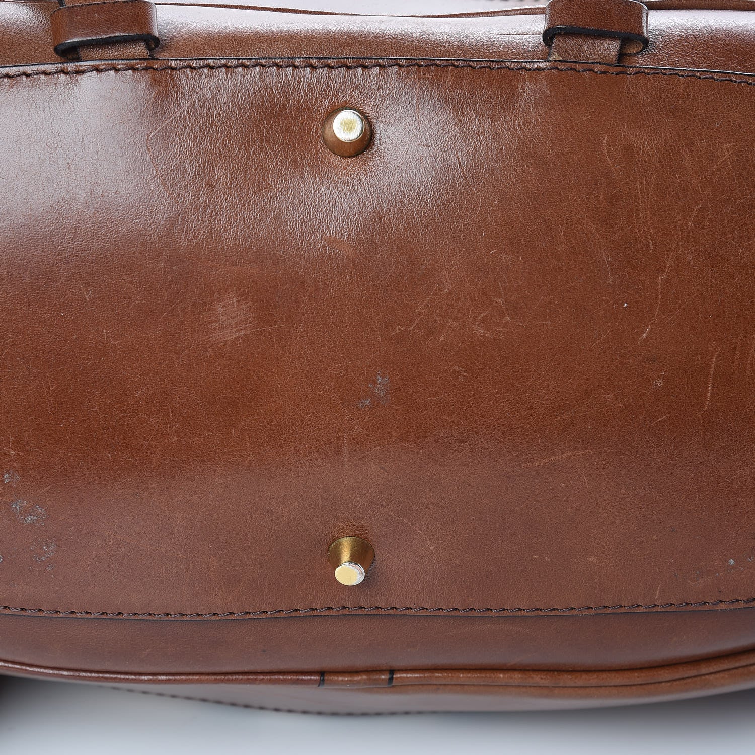 Burberry House Check Bridle Calfskin Rowan Tote Dark Tan 15 of 18