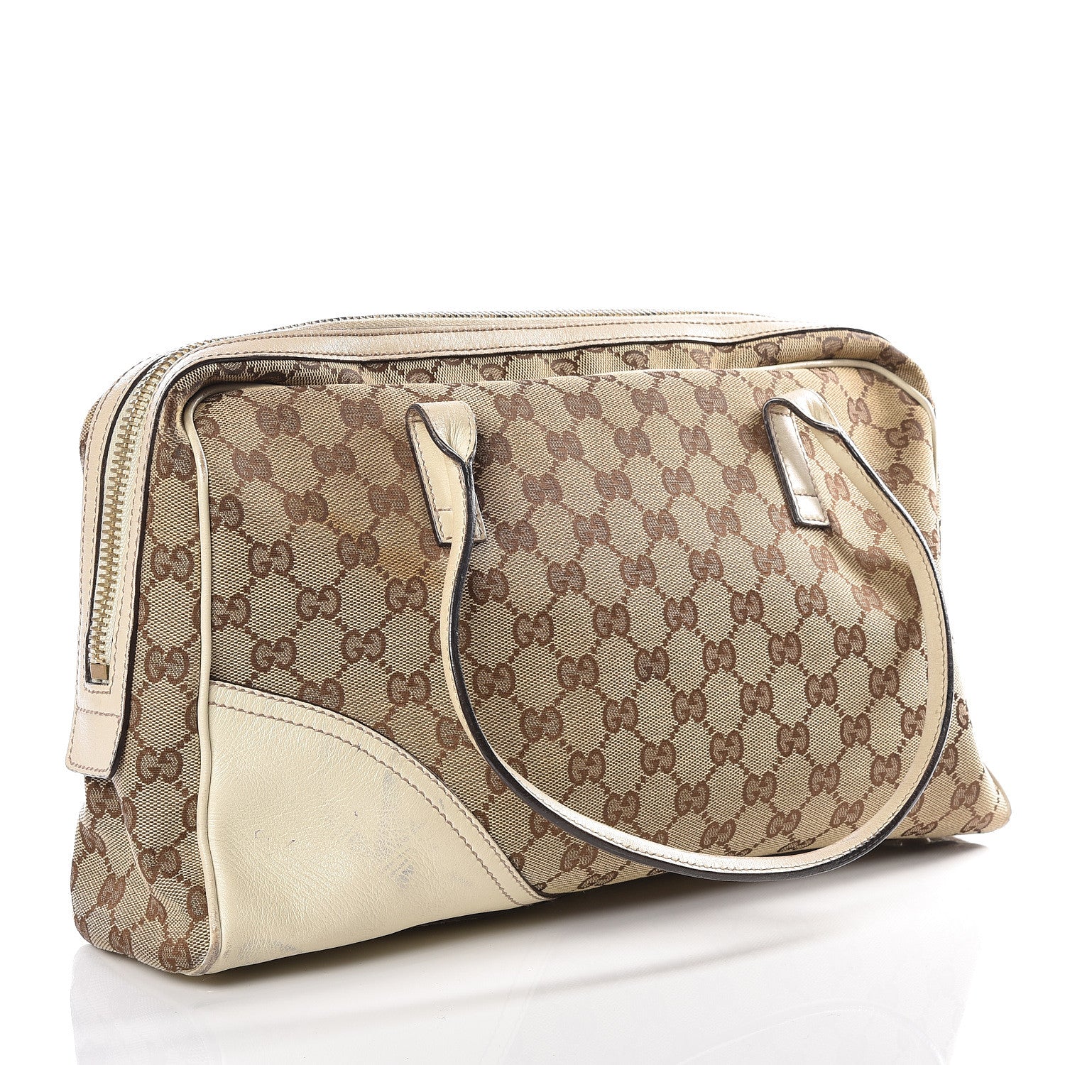 Gucci Monogram Medium New Britt Boston Off White 2 of 10