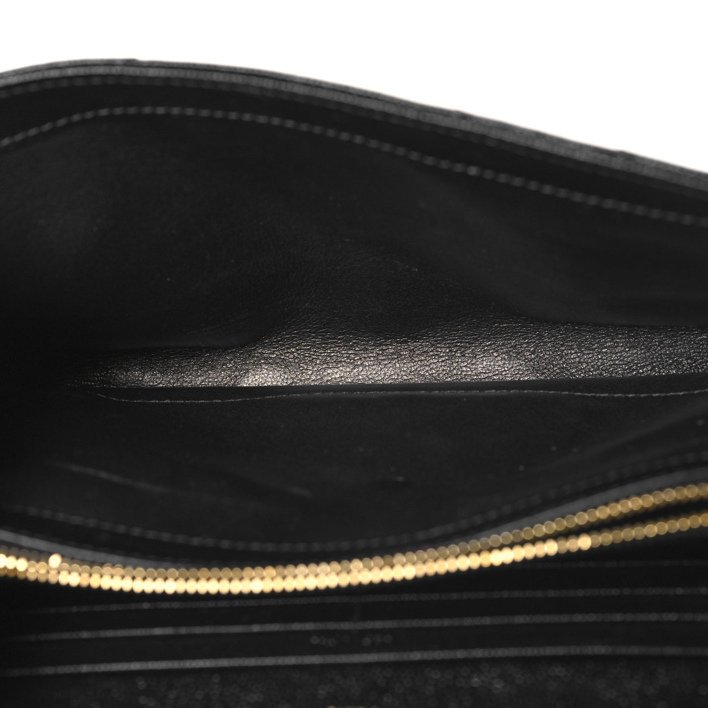 Grain De Poudre Matelasse Chevron Monogram Chain Wallet Black