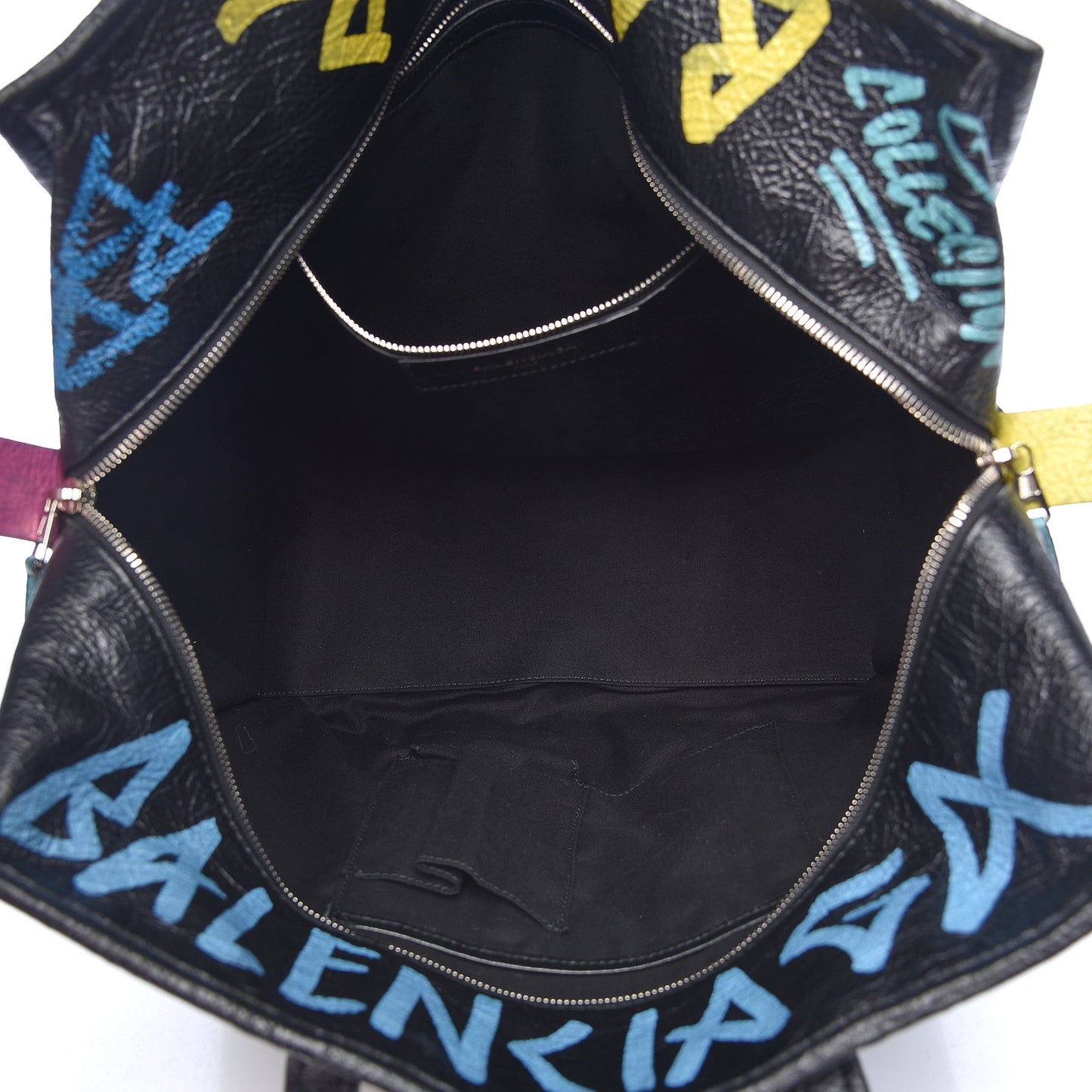 Agneau Arena Graffiti All Over Medium Bazar Shopper Tote Black Multicolor