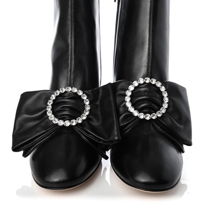 Gucci Nappa Removable Bow Candy Ankle Boots 39 Black 5 of 10