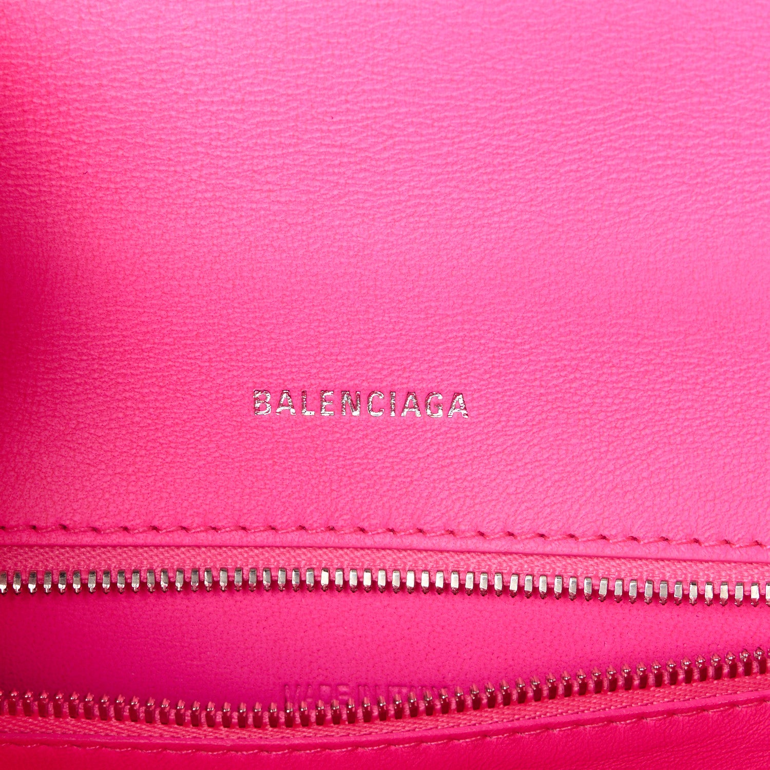 Balenciaga Shiny Box Calfskin Small Hourglass Top Handle Bag Fluo Pink 6 of 11