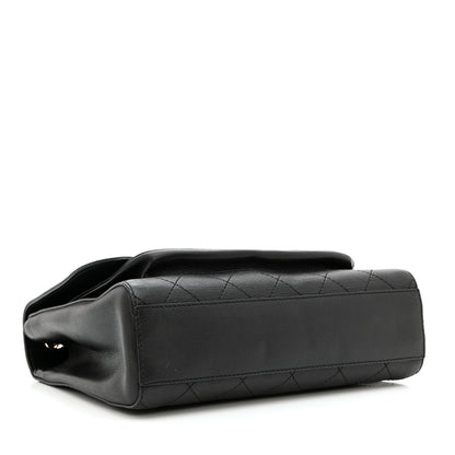 Chanel Calfskin Stitched Medium Covered CC Flap Bag Black 4 of 10